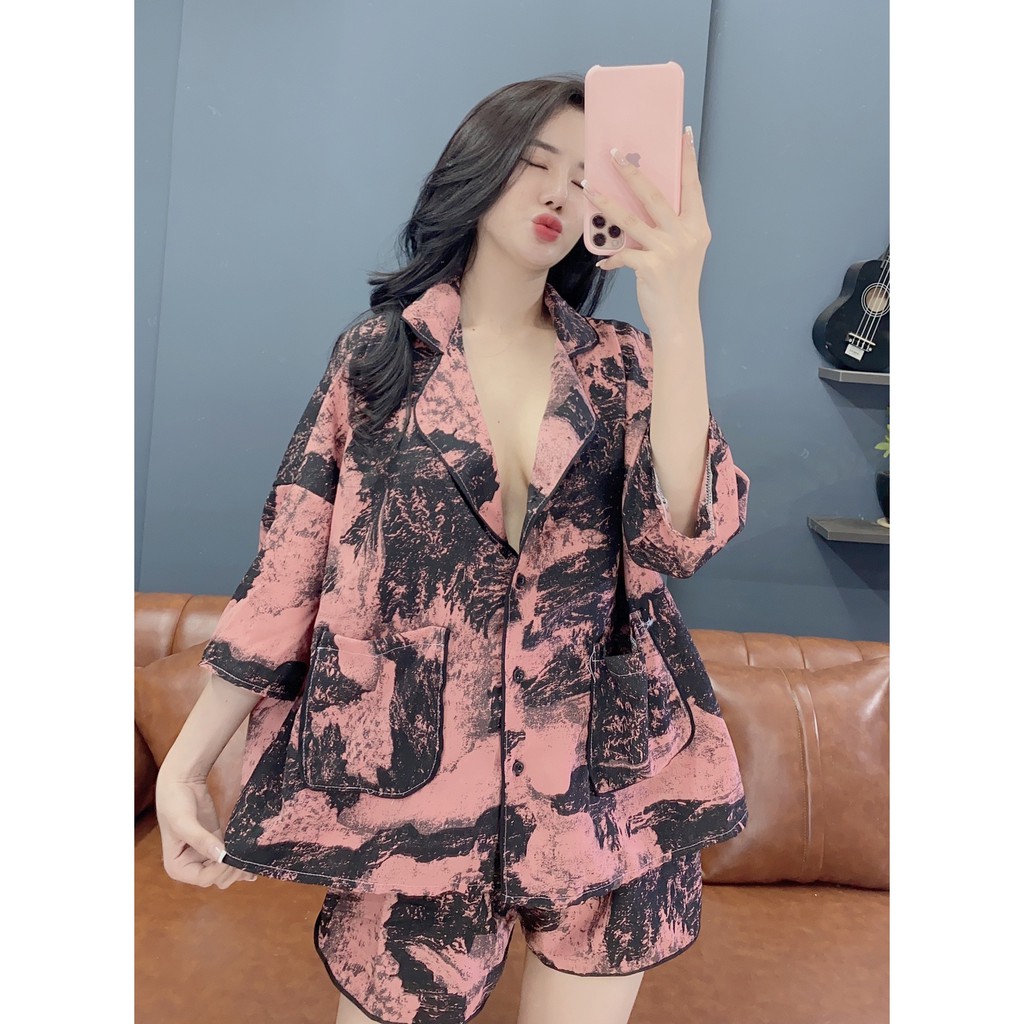 Bộ đùi Pyjama Cánh Dơi 💥bộ đùi mặc hè siêu mát💥  cho nàng  40-65kg