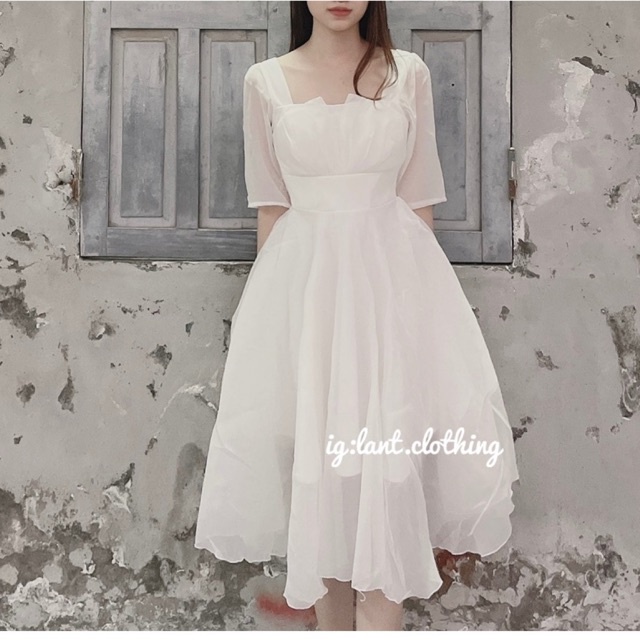 Váy voan bóng kính/tay thuơng công chúa sang chảnh 114