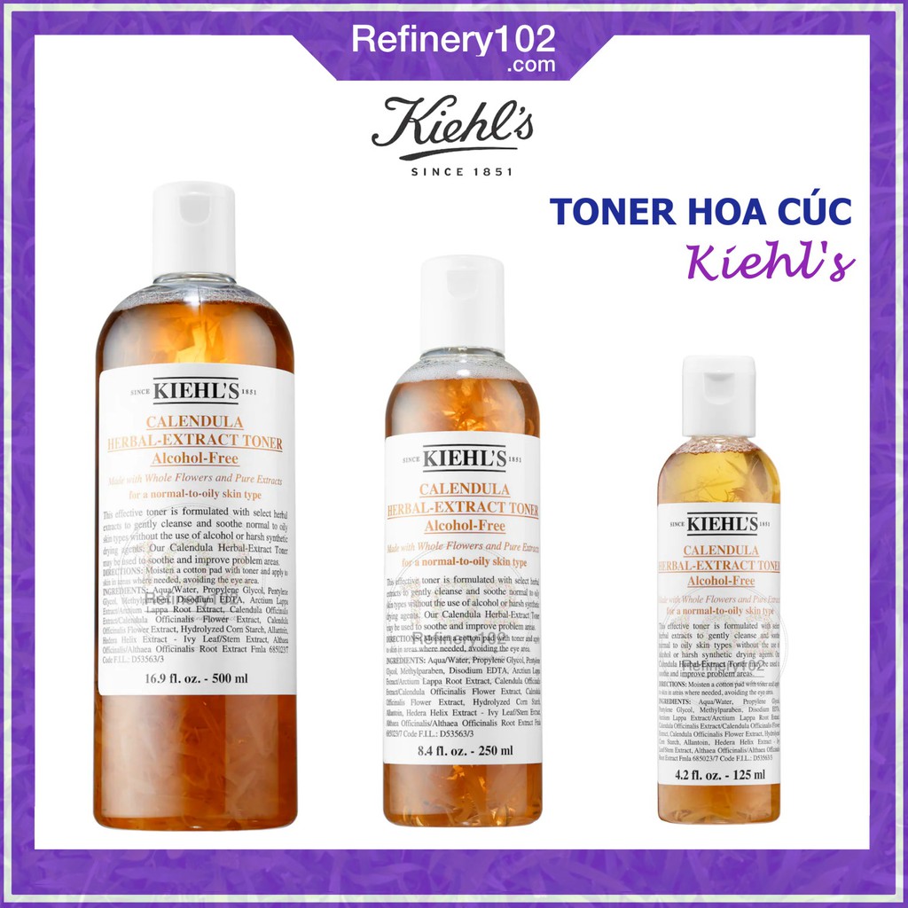 Toner hoa cúc Kiehl's Calendula Herbal Extract Alcohol Free Toner