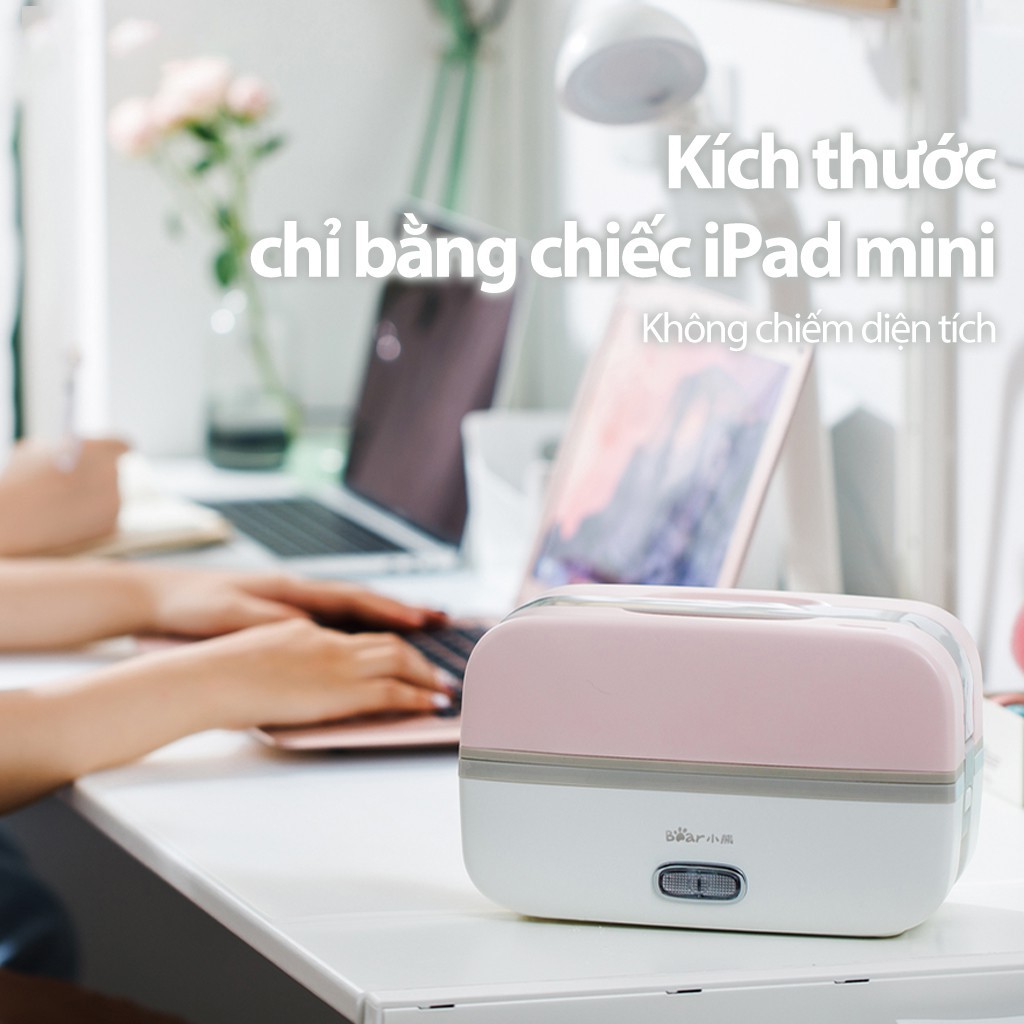 Hộp cơm điện cầm tay mini đa năng Bear DFH-B10J2 | BigBuy360 - bigbuy360.vn
