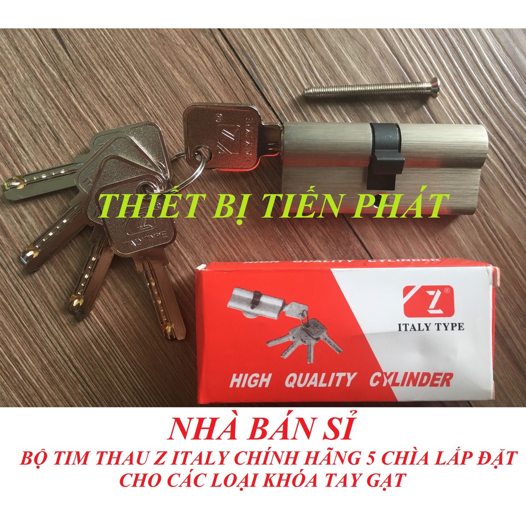 Tim Thau Đồng Z ITALY 2 Đầu + 5 Chìa Khóa (Chính Hãng)