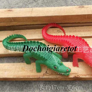 Đồ Chơi Cá sấu Mini Bằng Cao Su Mềm Dẻo Cho Bé, Giao Màu Ngẫu Nhiên