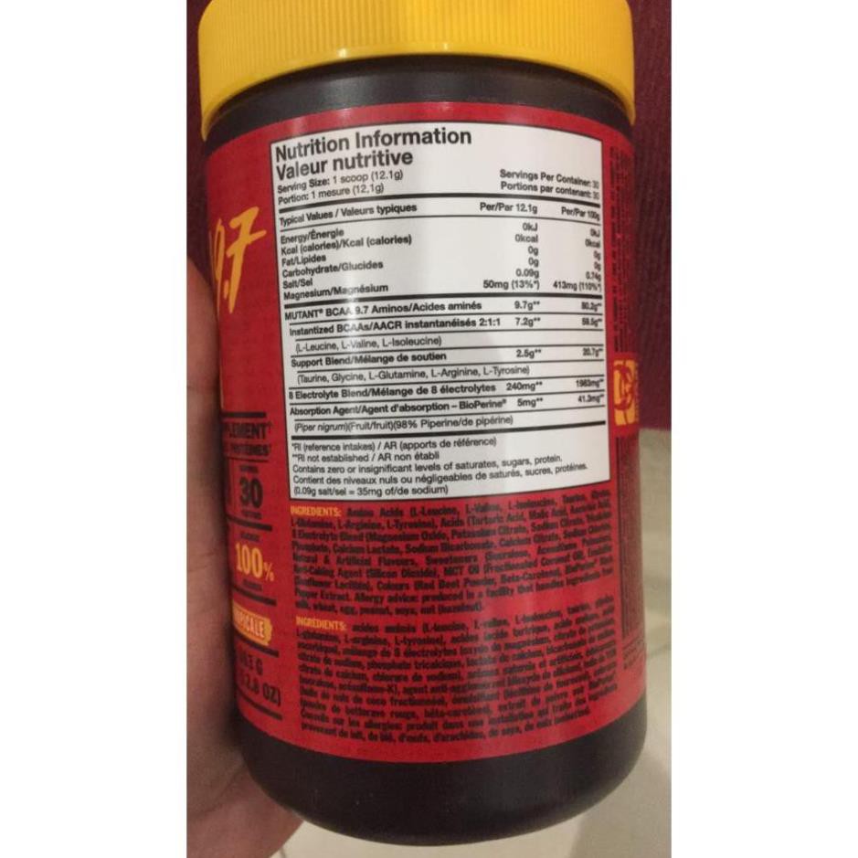 PHỤC HỒI CƠ -  Mutant BCAA 9.7g ( 30 lần dùng )