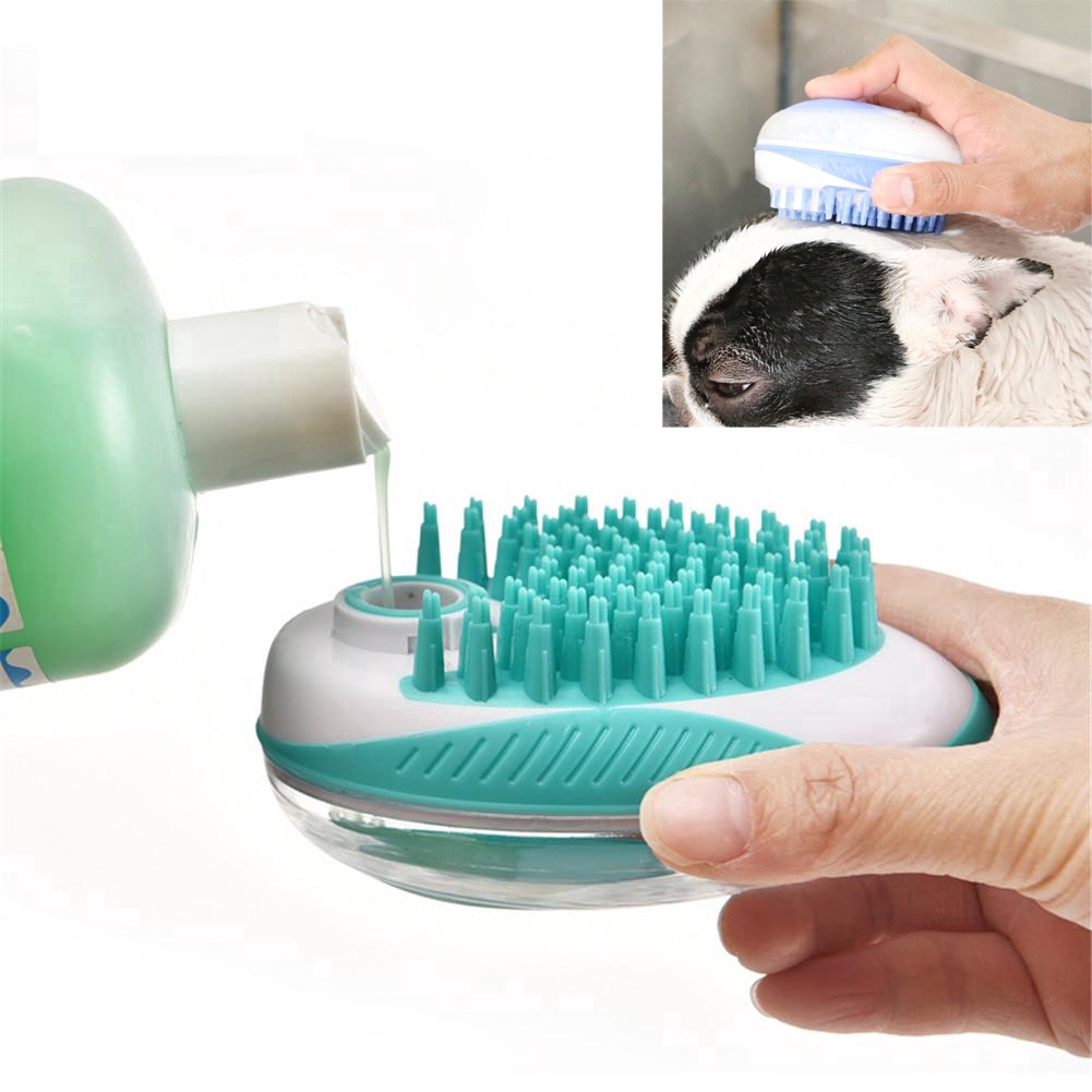 Bàn chải silicone tắm mát xa cho thú cưng