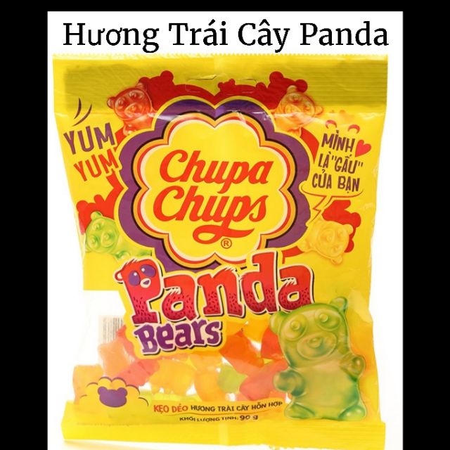 Kẹo dẻo chupa chups gói 24g (panda, cola, bites, rainbow)
