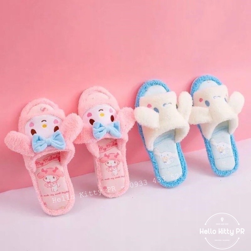 Dép bông đế cao su free size Hello Kitty - Melody