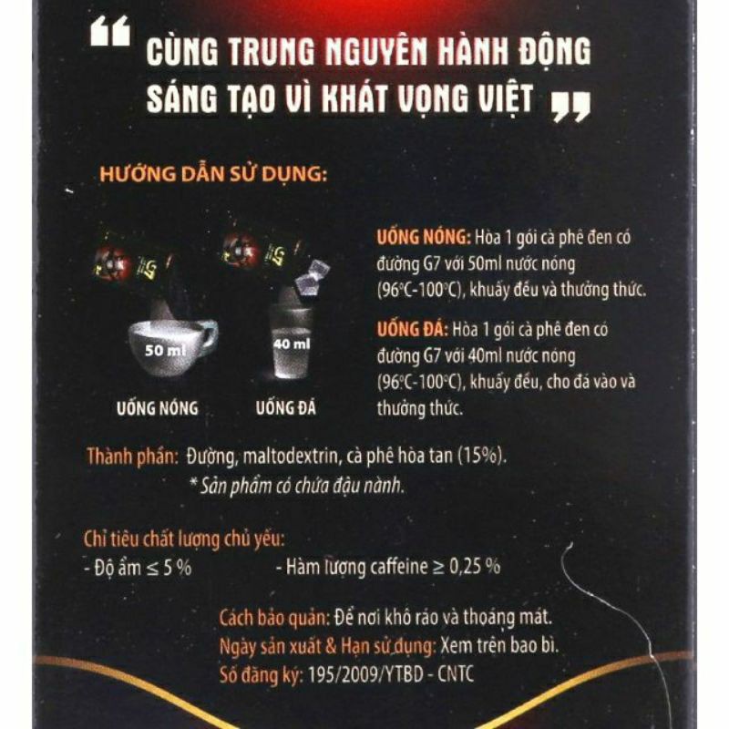 Cà phê Trung Nguyên G7 2in1 15 gói x 16g