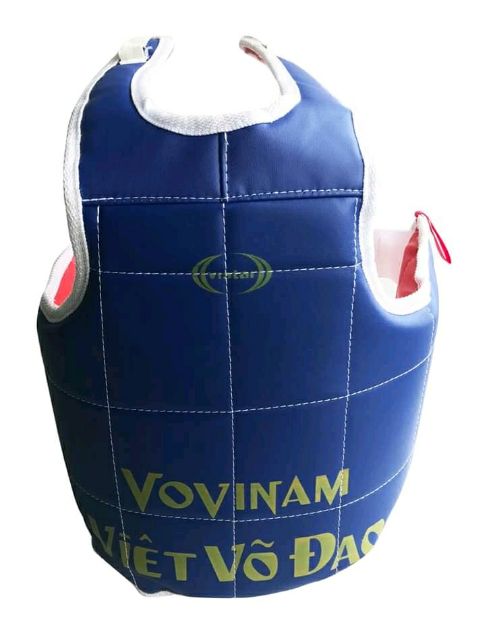 GIÁP THÂN VÕ VOVINAM (cặp) được may từ da simili PU cao cấp bền đẹp một mặt xanh và mặt đỏ