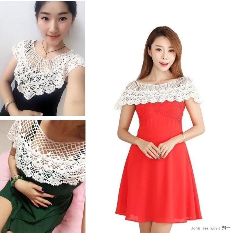 Áo Khoác Len Dệt Kim Dáng Ngắn Phối Ren Hoa Thời Trang Mùa Hè Phong Cách Hàn Quốc Dành Cho Nữ