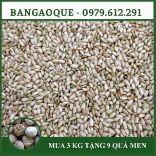 3kg gạo nếp cái hoa vàng xay - gạo nếp lứt làm cơm r ượu thơm, ngọt + tặng men quả