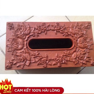 Hộp đựng giấy hoa hồng nổi Hàng cao cấp