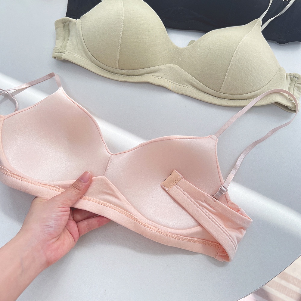 Áo Ngực cotton Mỏng Nhẹ Thoáng Khí Không Gọng Thép Nâng Ngực Cho Nữ