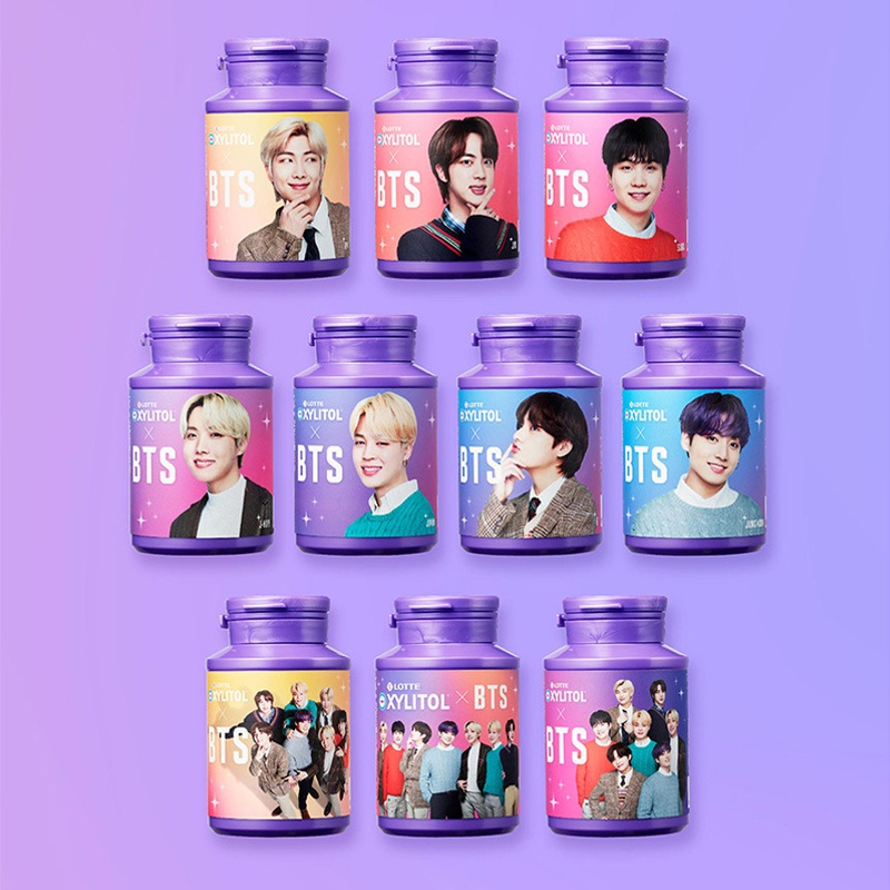 Thẻ in hình nhóm nhạc BTS màu tím phiên bản giới hạn