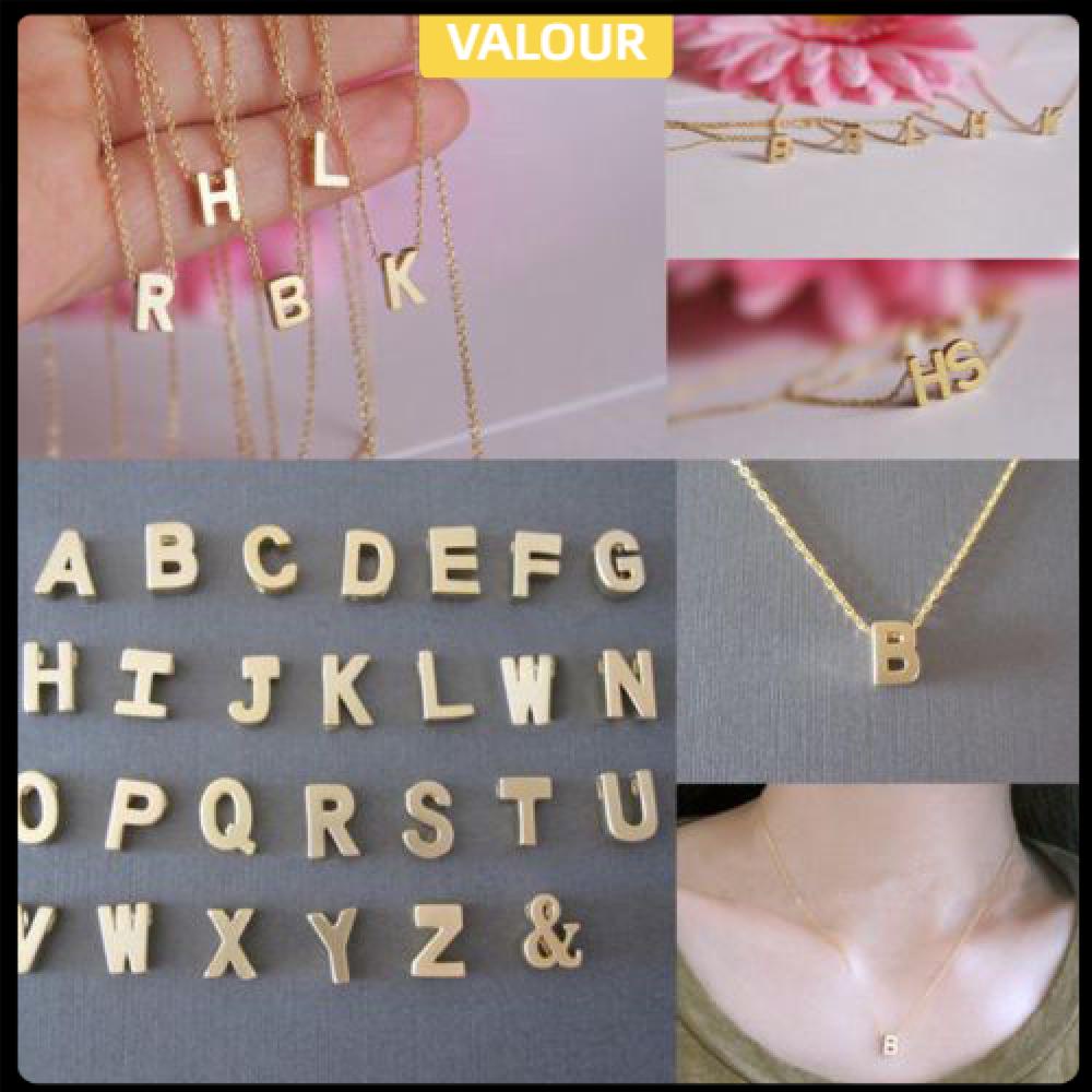 Vòng cổ thời trang 26 chữ cái mới nhất và thương hiệu VALOR