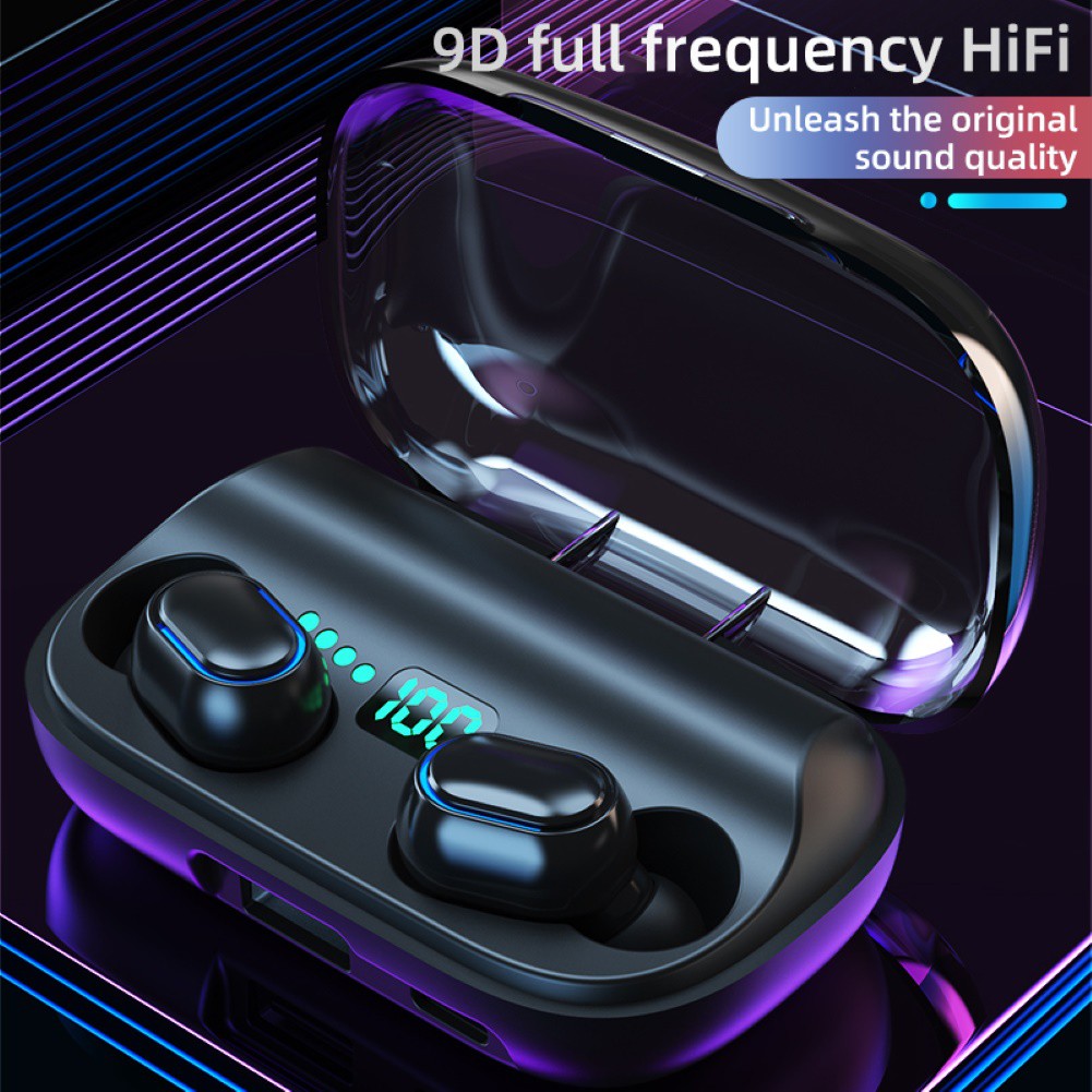 Tai Nghe Không Dây Hel + T11 Tws Bluetooth 5.0 Ipx7 Chống Thấm Nước 9d