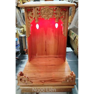 BÀN THỜ THẦN TÀI GỖ XOAN ĐÀO 40cm x 60cm