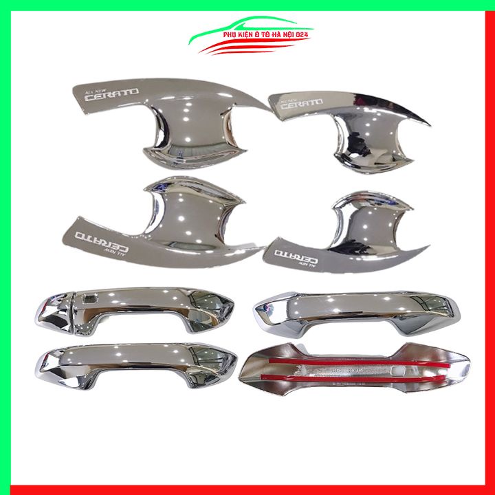 Ốp tay hõm mạ crom Cerato 2019-2022 sáng bóng chống trầy bảo vệ cửa xe ô tô