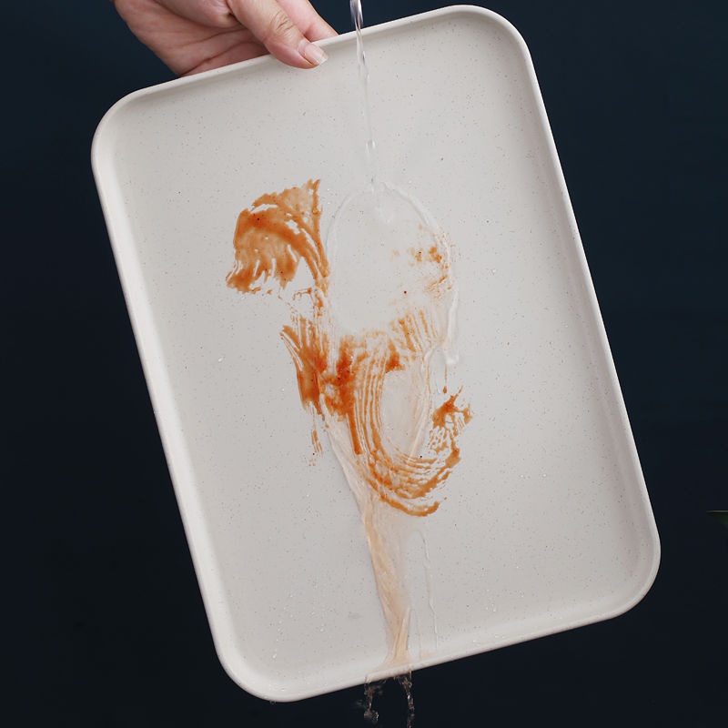 Khay Đựng Thức Ăn Hình Chữ Nhật Bằng Lúa Mạch