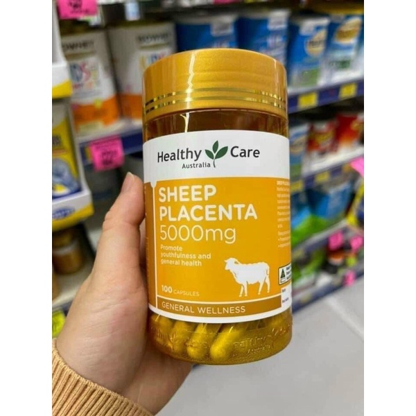 VIÊN UỐNG NHAU THAI CỪU HEALTHY CARE SHEEP PLACENTA 5000MG 100 VIÊN