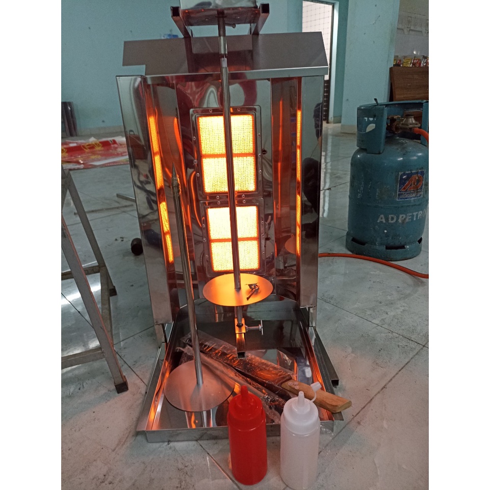 Lò nướng thịt 2 buồng đốt bánh mì Doner Kebab