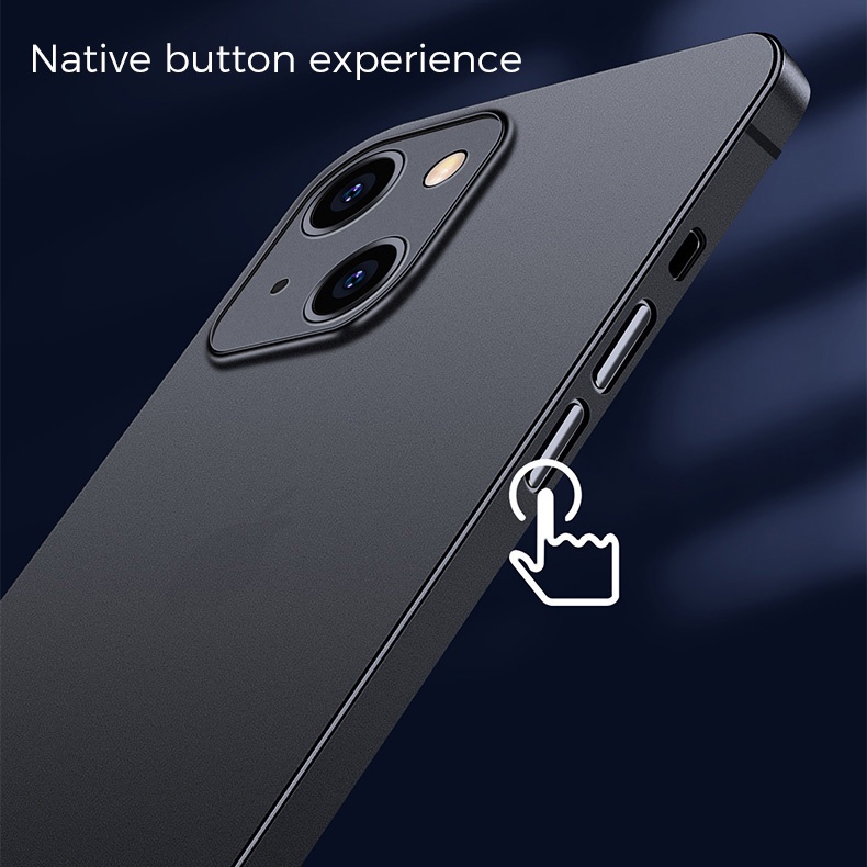 Ốp Điện Thoại Siêu Mỏng Trong Suốt Bề Mặt Nhám 0.4mm Dành Cho iPhone 14 13 12 Pro Max