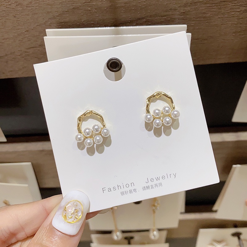 Hoa tai ngọc trai đơn giản Hàn Quốc Trang sức hoa tai nữ thời trang