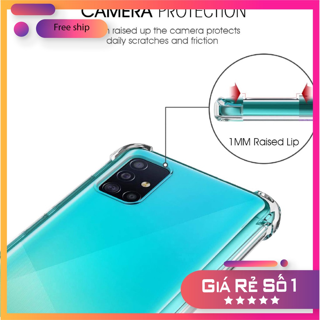Ốp điện thoại mềm trong suốt chống sốc chất lượng cao cho Samsung Galaxy ss A12 A02s A51 A71 A31 A11 A01 5G