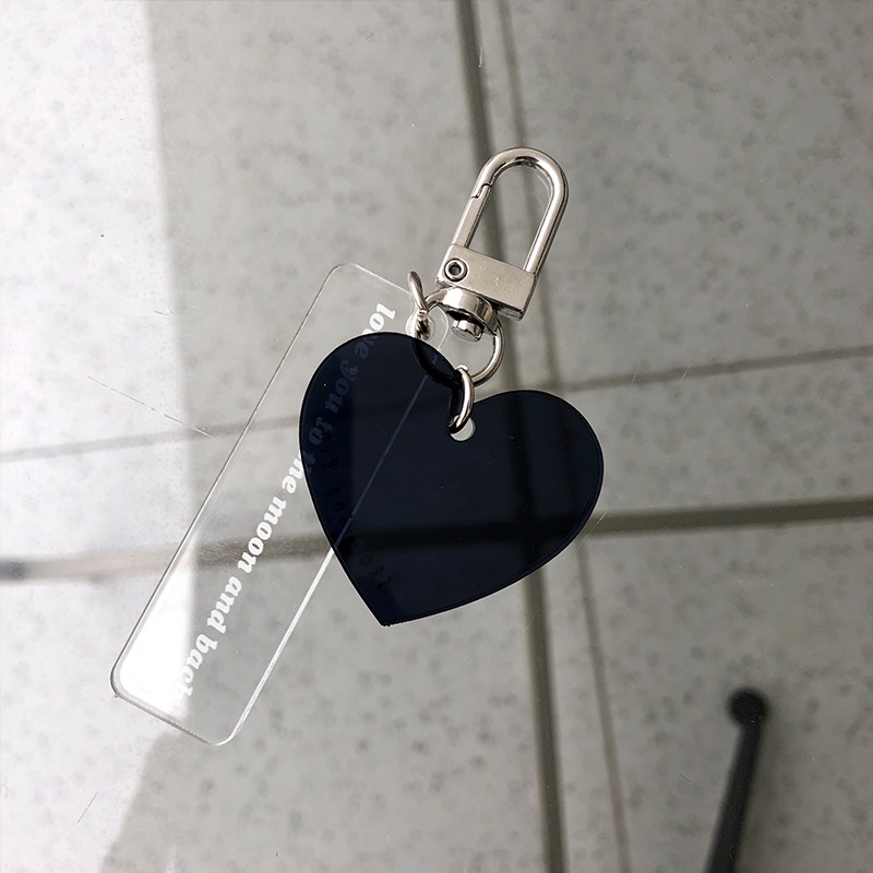 Móc Khóa Acrylic Hình Ngôi Sao Màu Đen Xinh Xắn