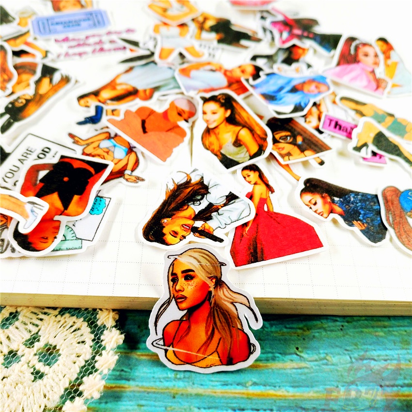 ★★★ Ariana Grande Q-1 Mini Diary Manual Stickers ★★★ 60Pcs/Set DIY Fashion Scrapbooks Album Decor Decals Stickers