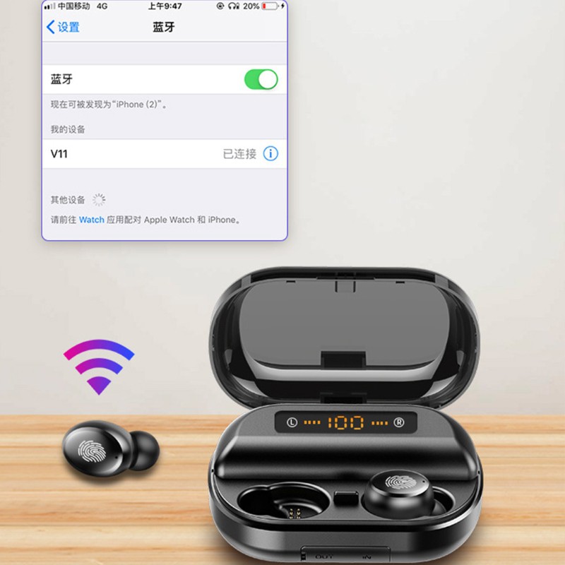 Bộ Tai Nghe Không Dây Bluetooth 5.0 Ipx7 Chống Nước Chuyên Dụng