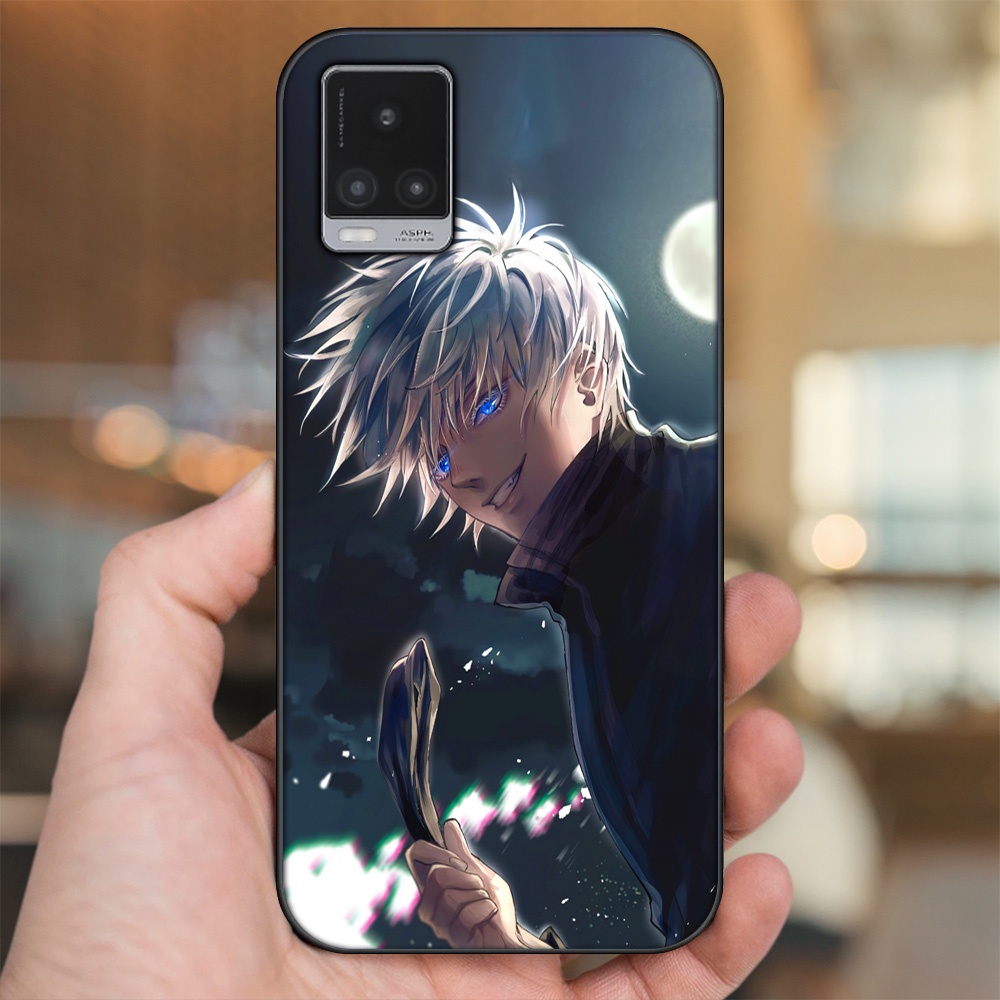 Ốp lưng Vivo V20 viền đen in hình Satoru Jujutsu Kaisen