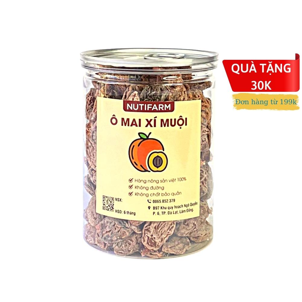 Xí muội không hạt chua mặn 400gr NutiFarm trái cây sấy đặc sản đà lạt