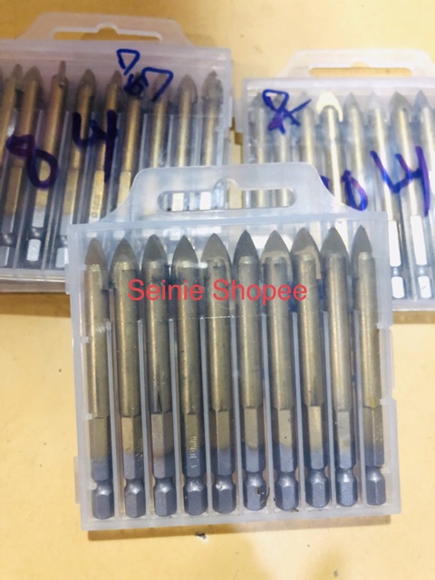 Mũi Khoan Gạch, Đá, Thạch cao 2 cạnh chuôi lục giác 6mm 8mm 10mm 12mm