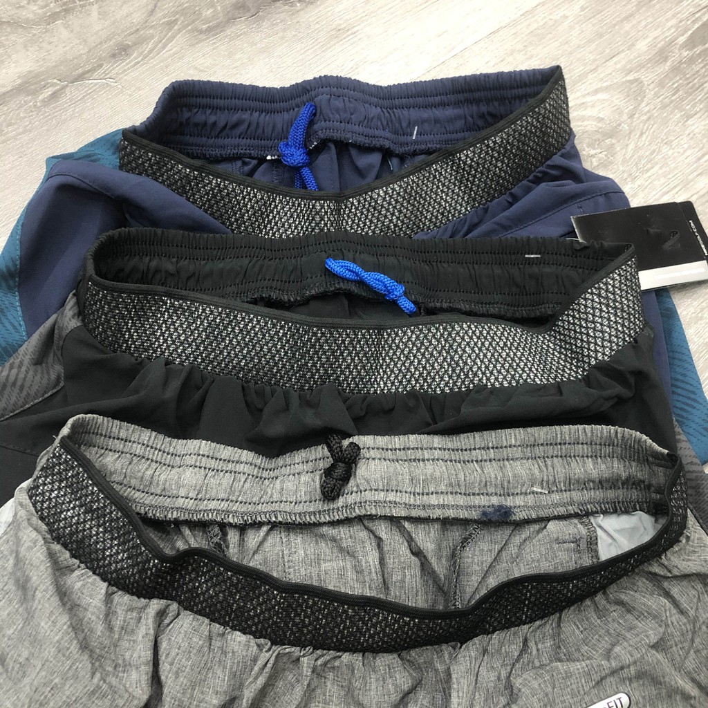 Quần đùi/ short thể thao nam chất gió KHÔNG NHĂN/ CO GIÃN/ 3 TÚI CÓ KHOÁ