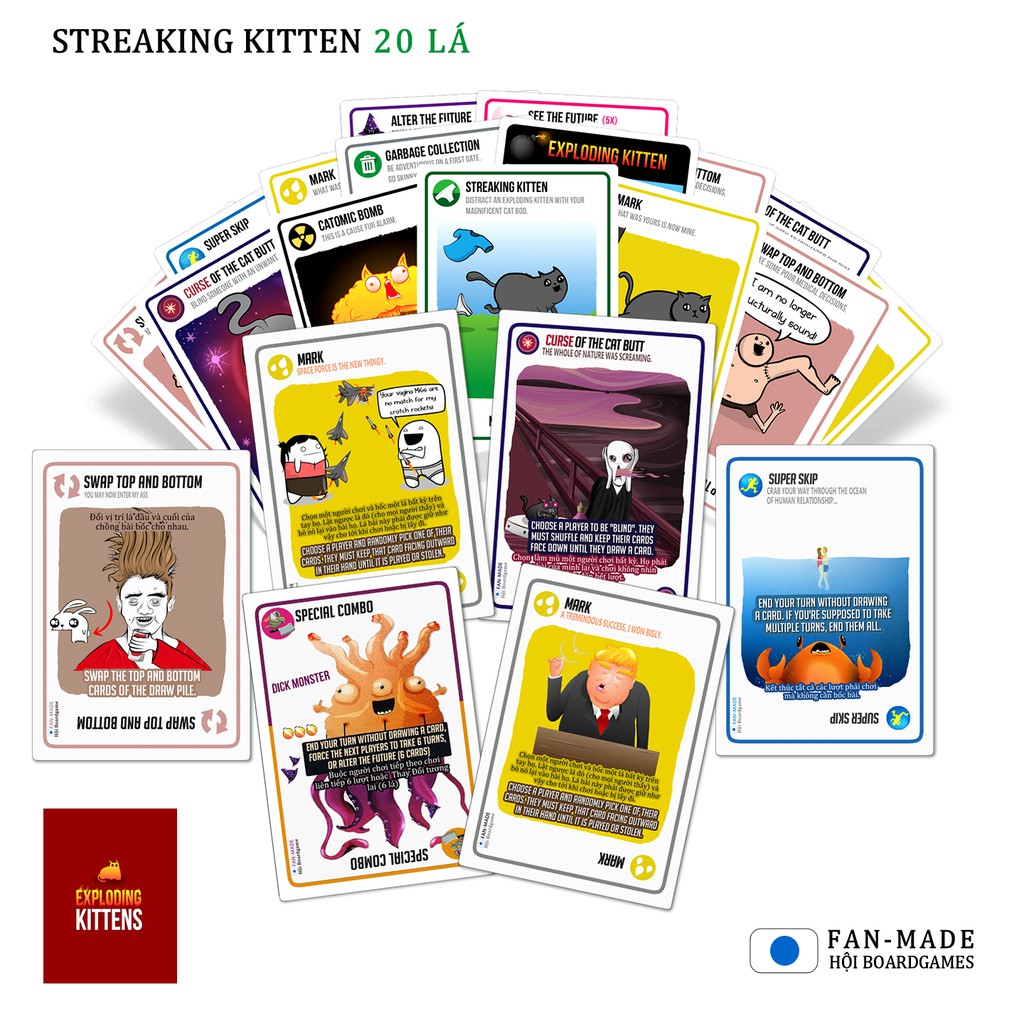 Bài Mèo Mở rộng Streaking Kittens 20 lá