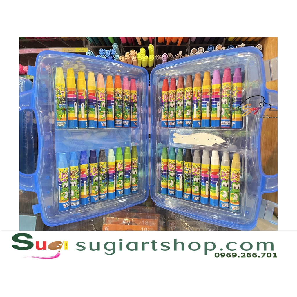 Bút Sáp Dầu 24/ 36/ 48 Màu  Dooly Hàn Quốc -