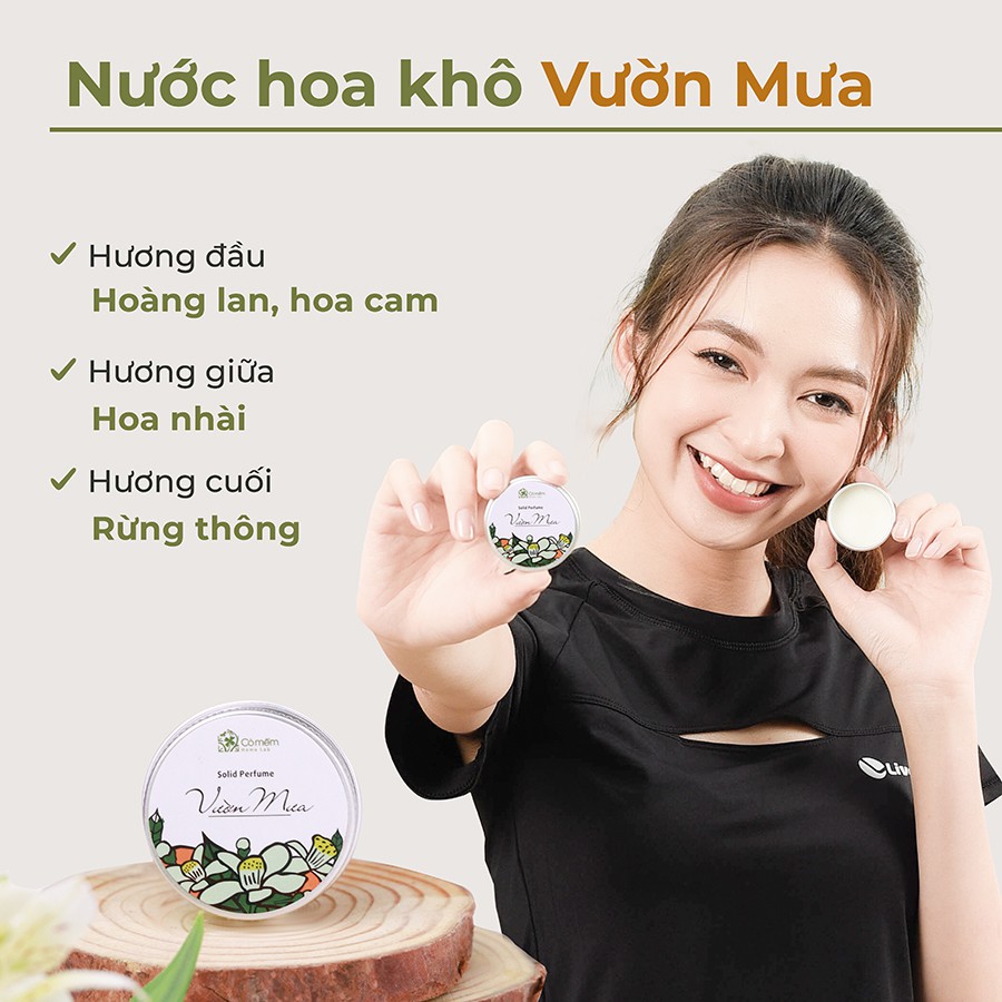 Nước Hoa Khô Thiên Nhiên Vườn Mưa Sâu Lắng Tinh Tế Hương Hoa Nhài, Hoa Cam [TẶNG kèm Túi Vải Nhỏ] Cỏ Mềm 10g