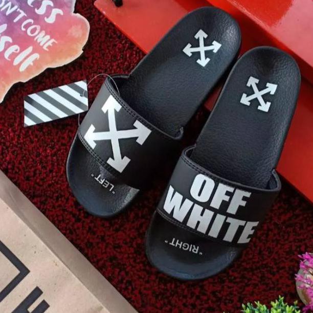 OFF WHITE Dép Sandal Xỏ Ngón Đế Bằng Thời Trang Cho Nam Nữ