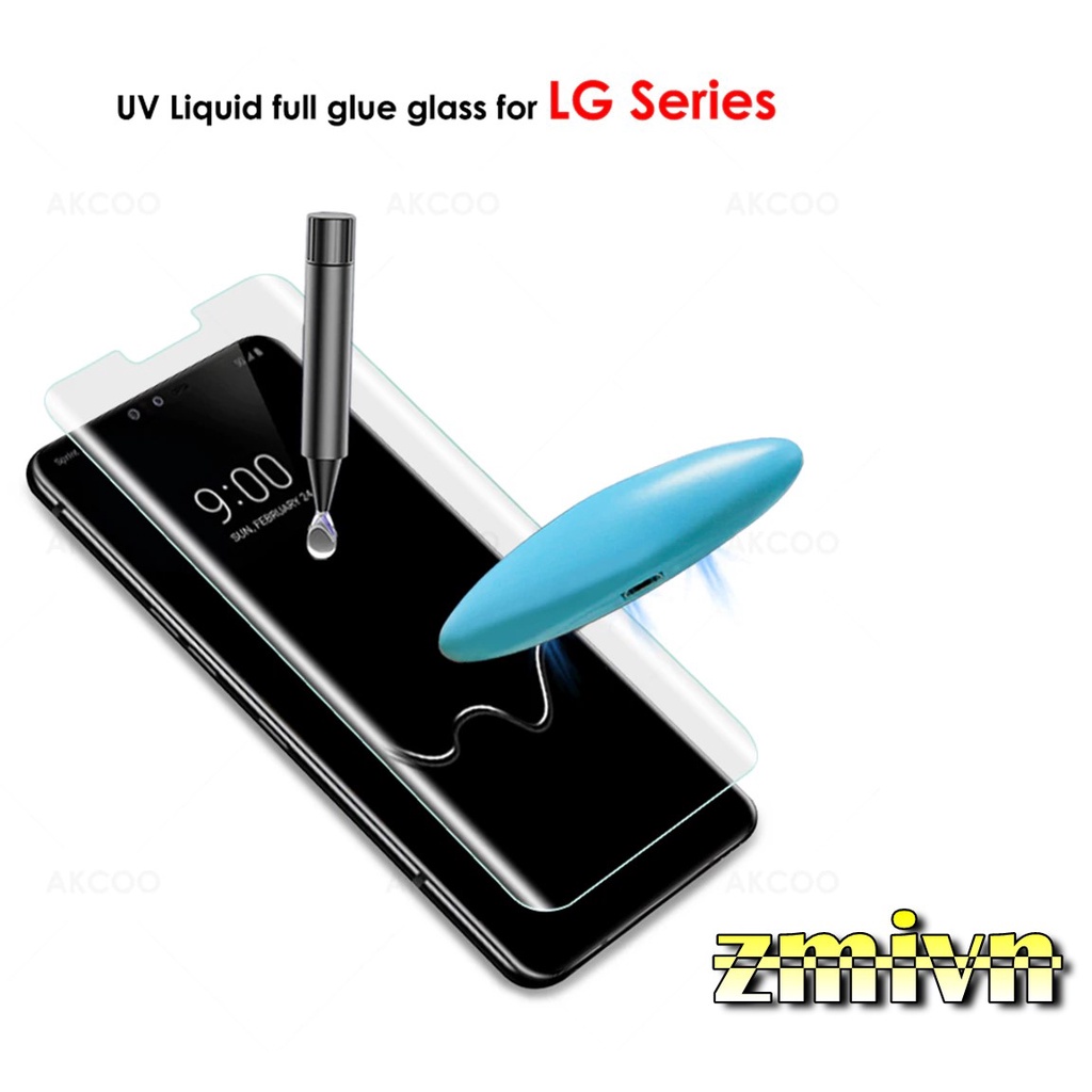Kính Cường lực UV Full viền cong LG V30 / V40 / V50 V50s G7 G8 Full màn hở loa thoại