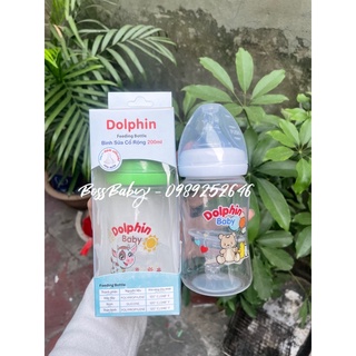 Bình sữa cổ rộng 200ml/300ml Dolphin