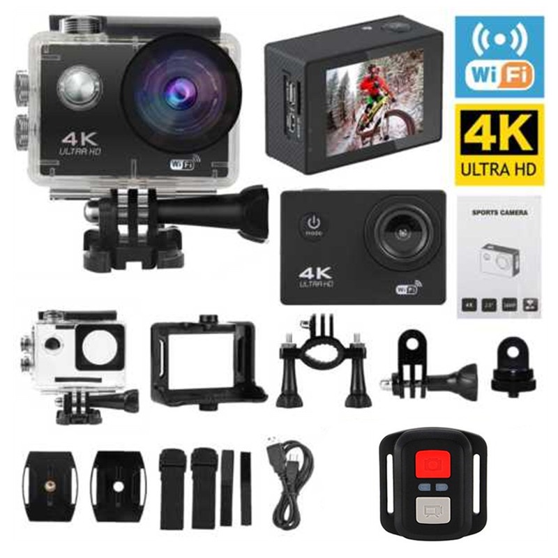 Camera Hành Trình 4k HD 1080P Màn Hình 2inch 30M Có Điều Khiển Từ Xa Cho Xe Hơi / Xe Đạp