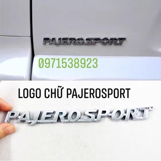 Logo chữ dán Mitsubishi Pajero Sport dán đuôi xe