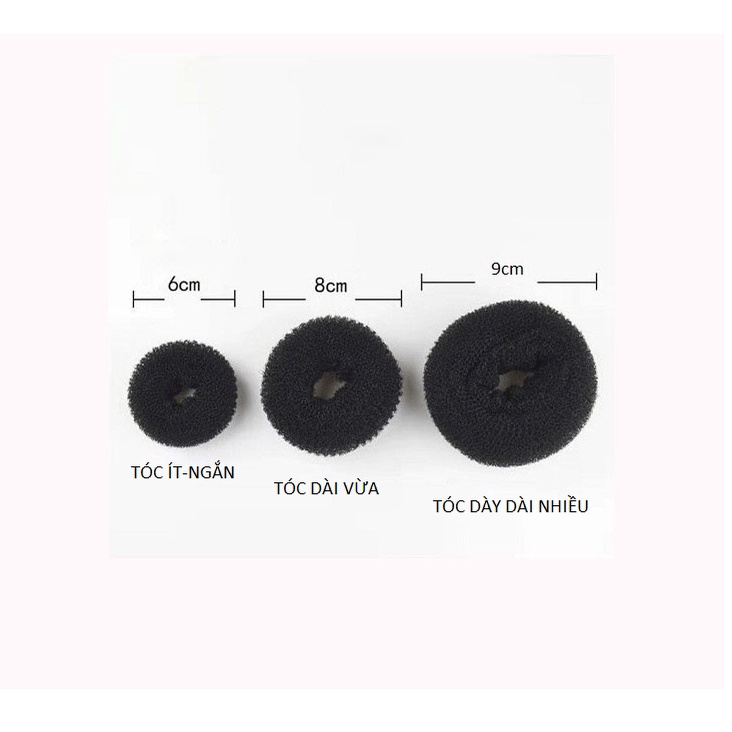 Độn tóc phồng tròn củ tỏi hỗ trợ búi tóc B02