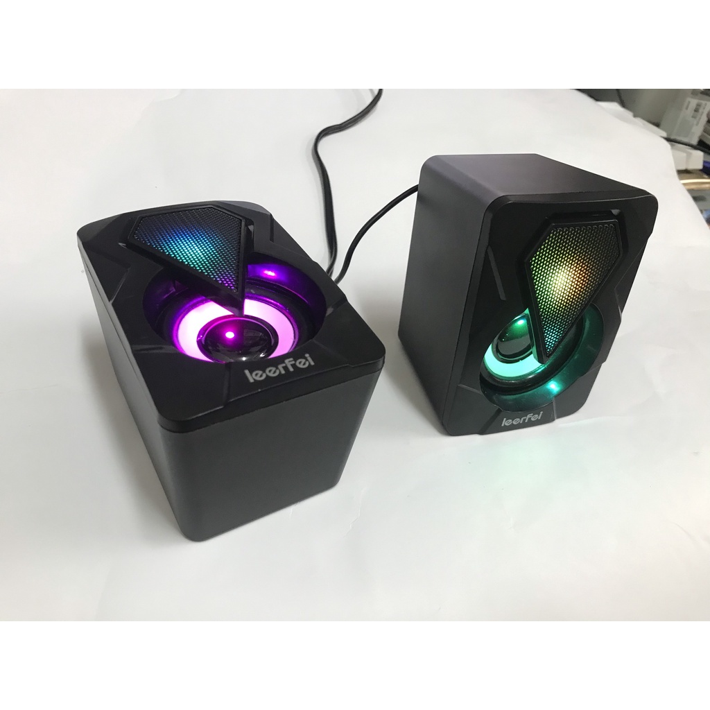 Loa mini 2.0 LeerFei YST-1046 - Loa vi tính mini LED RGB bảo hành 6 tháng giá cực rẻ