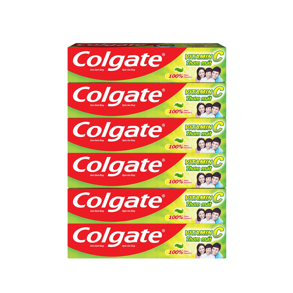 Bộ 6 Kem đánh răng Colgate Vitamin C thơm mát 170g/ tuýp
