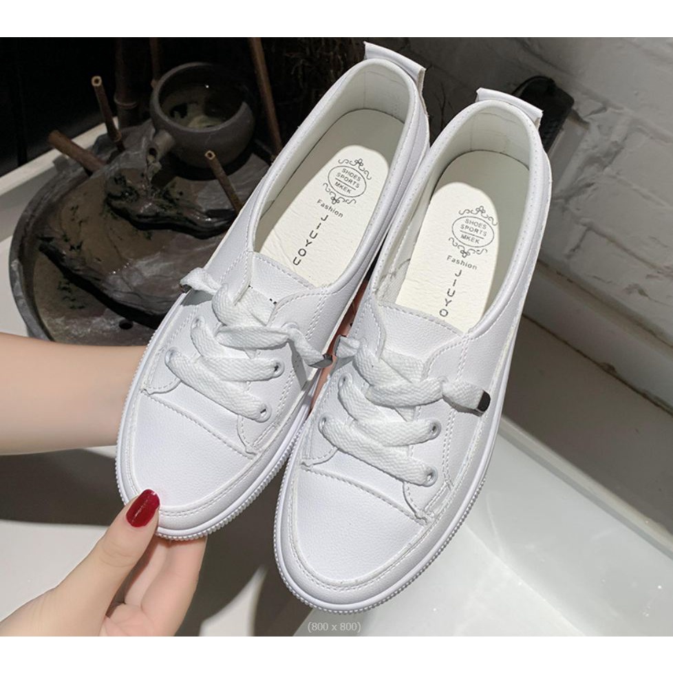 Xả hàng_ Giầy thể thao nữ/ slip on nữ dây rút hè lót có chữ