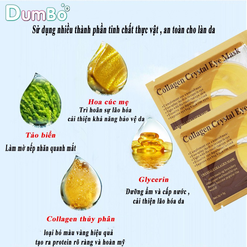 Miếng dán mắt Chăm Sóc Da Mắt Collagen chống lão hóa Kem chống bọng mắt chống thâm quầng | BigBuy360 - bigbuy360.vn