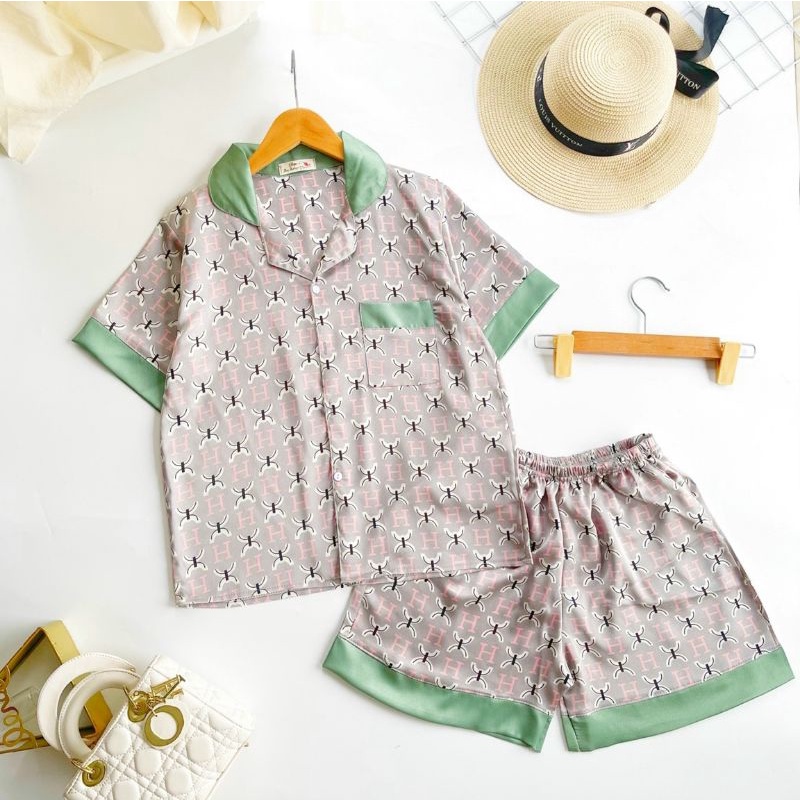 Bộ Lụa Satin Cộc Đùi Cao Cấp