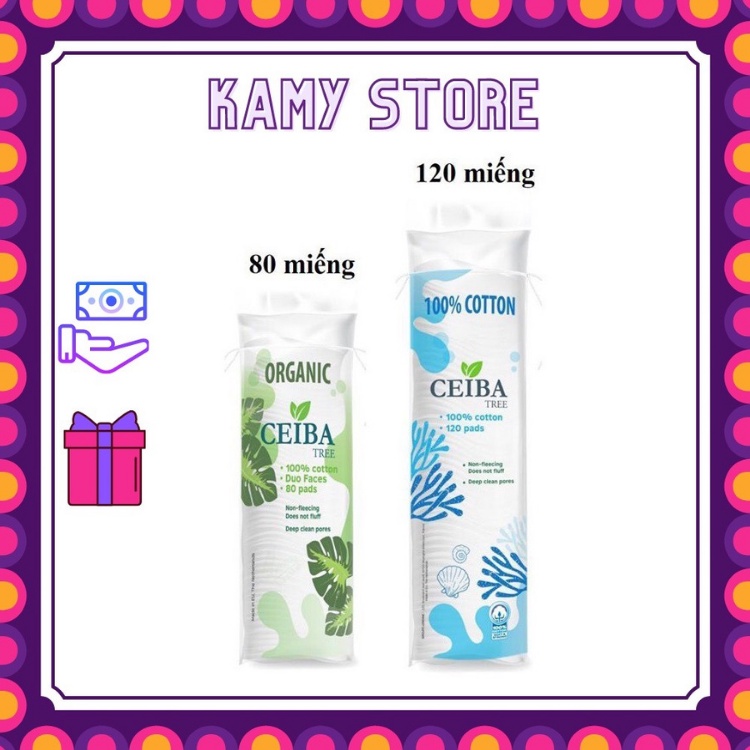 Bông Tẩy Trang Ceiba 100% Cotton Hữu Cơ Tự Phân Hủy Sinh Học Không Để Lại Sợi Ceiba Tree