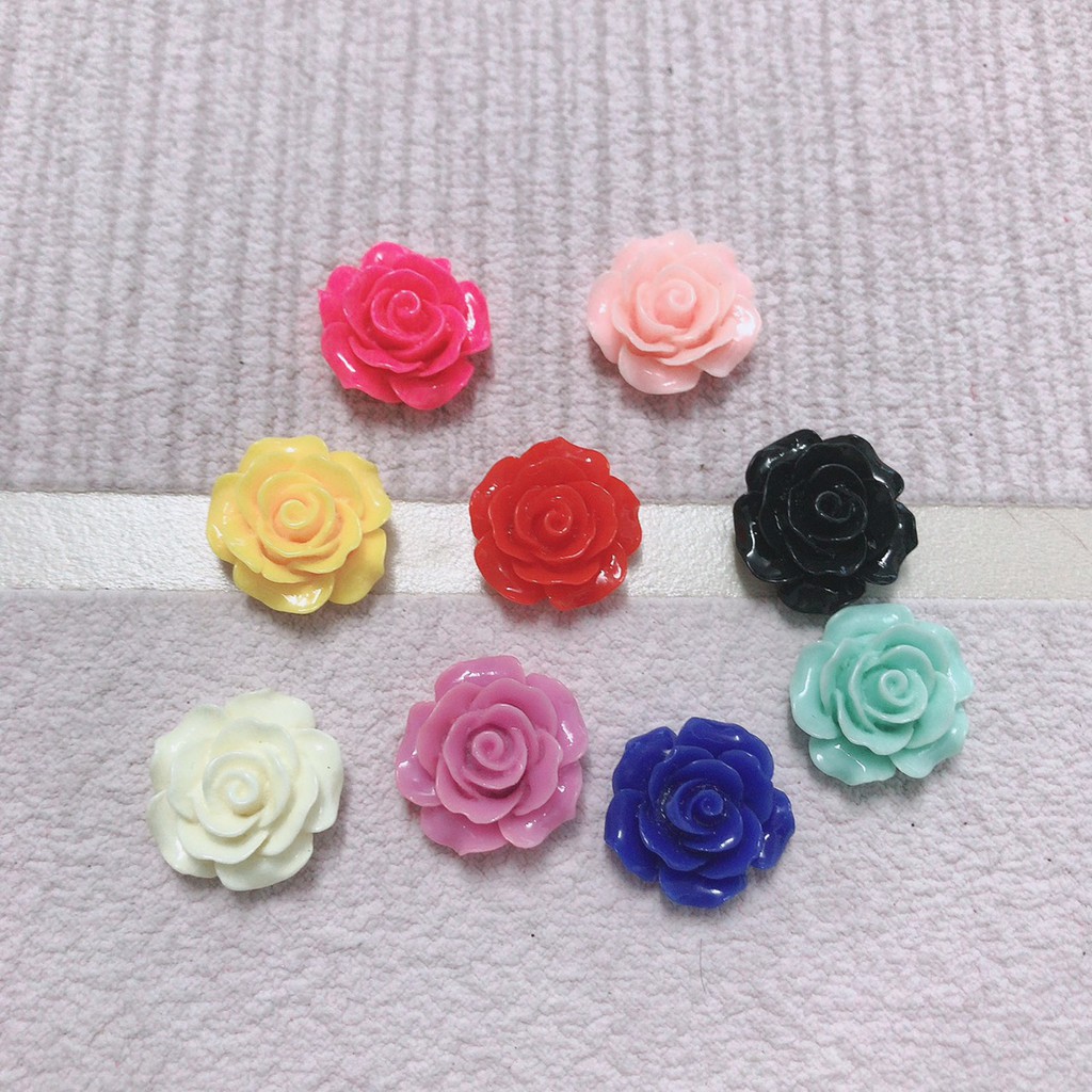 Hoa hồng nhựa đất sét trang trí handmade